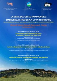 conferenze di maggio: LA VENA DEL GESSO ROMAGNOLA: EMERGENZA STRATEGICA DI UN TERRITORIO