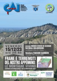 "Frane e terremoti del nostro appennino: le montagne vivono" - serata naturalistica in occasione della Giornata internazionale della Montagna